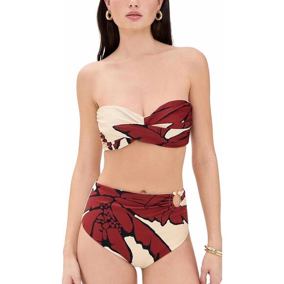 JOHANNA ORTIZ Other - NEW JOHANNA ORTIZ palms sea sprite bikini top in ecru red black